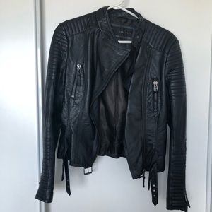 ZARA // Leather Biker Jacket